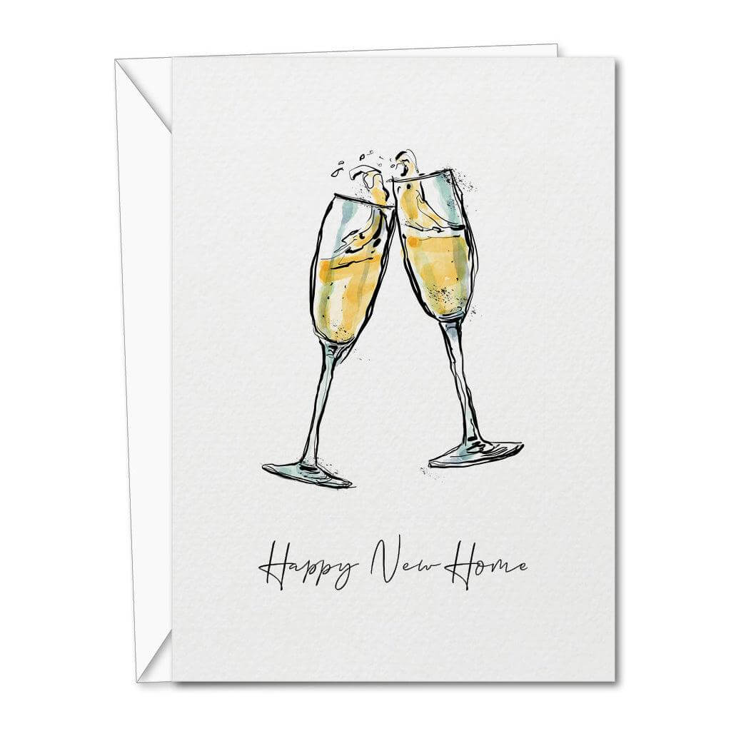 Happy New Home Champagne Card - memorology