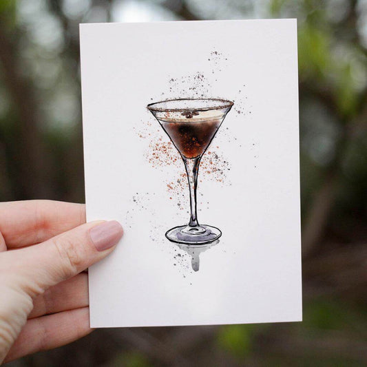 Espresso Martini Illustration Card