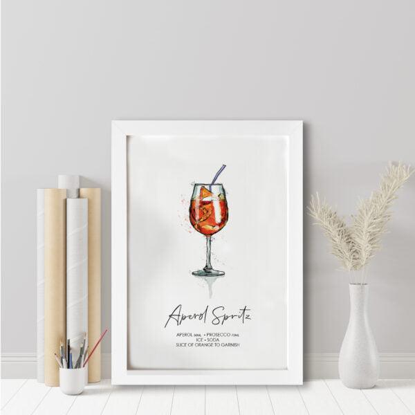 Aperol Spritz Cocktail Print - memorology