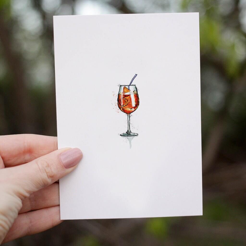 Aperol Spritz Greetings Card - memorology