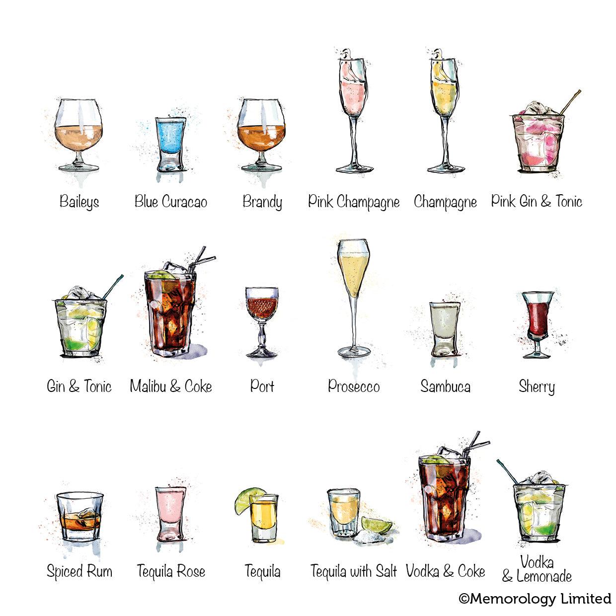 Family of Drinks Prints - memorology