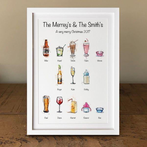 Larger Family of Drinks Prints - memorology