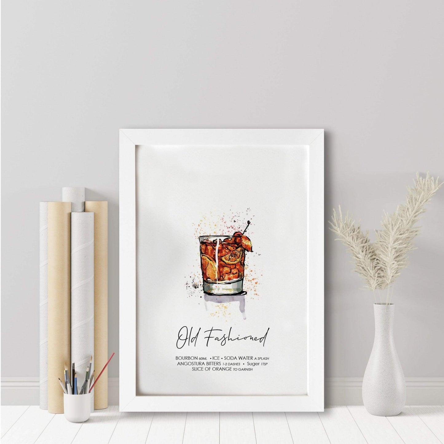 Old Fashioned cocktail recipe print - memorology