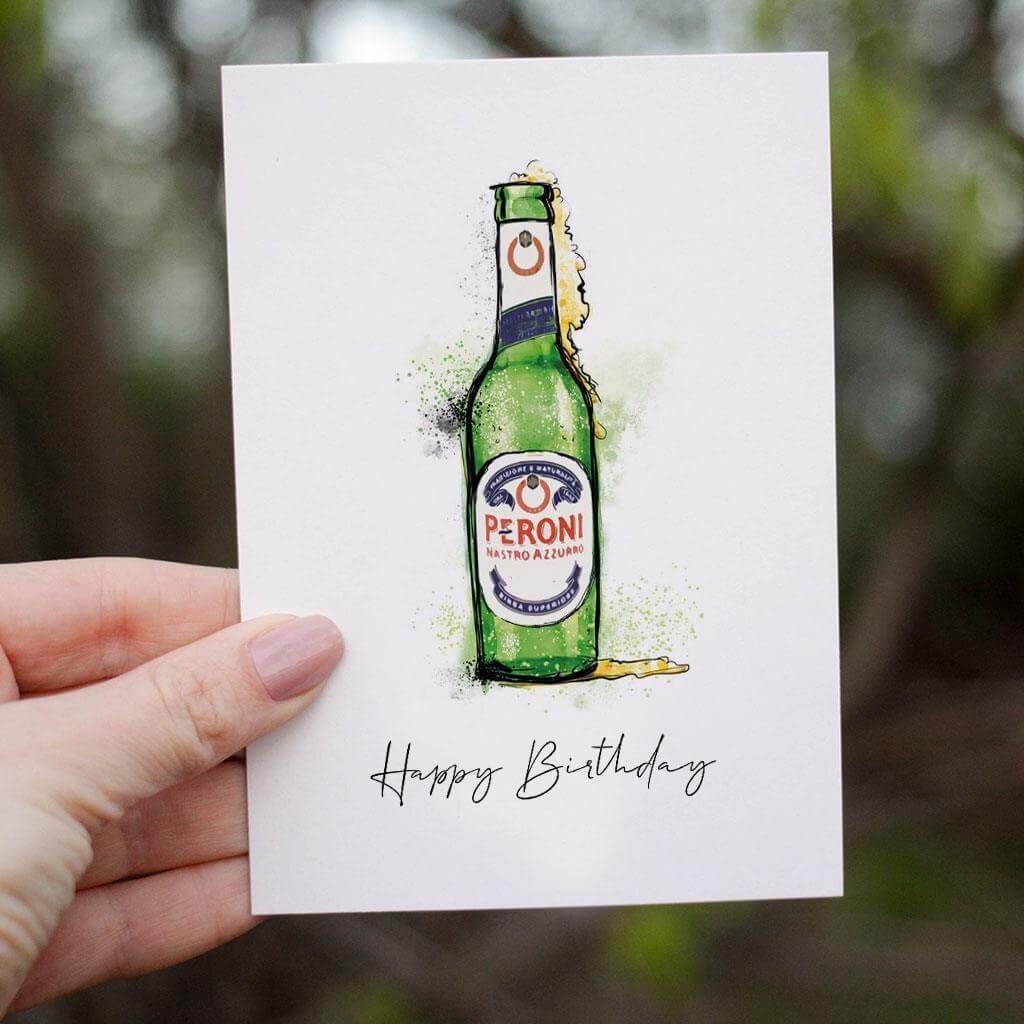 Peroni birthday card - memorology