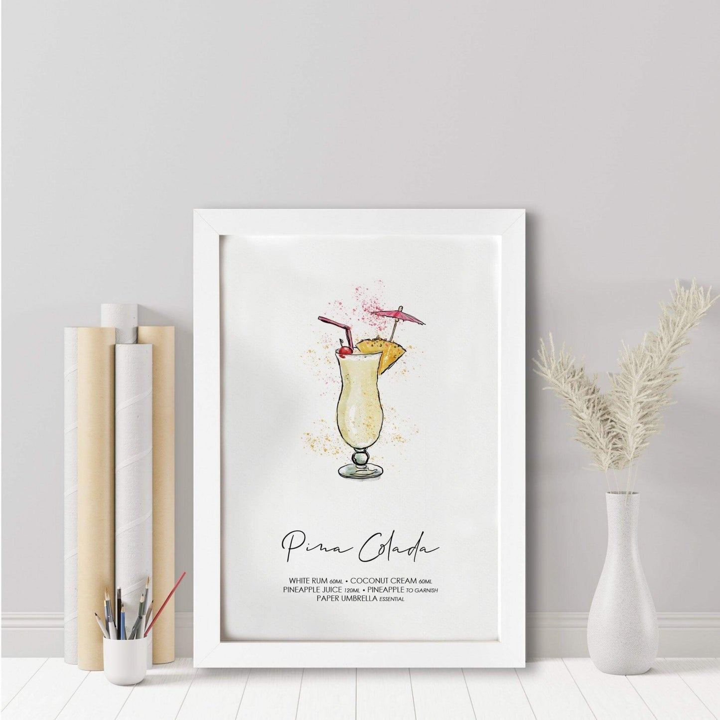 Pina Colada cocktail recipe print - memorology