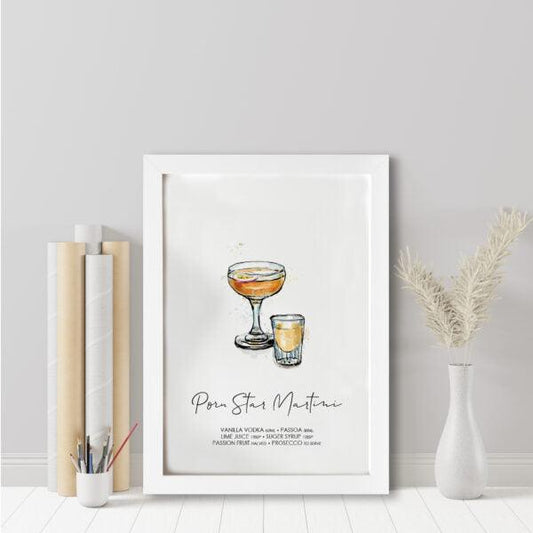 Porn Star Martini Cocktail Print - memorology