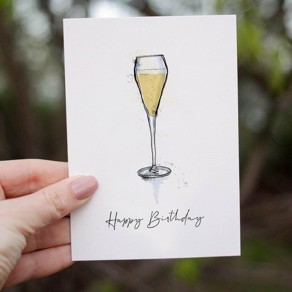 Prosecco birthday card - memorology