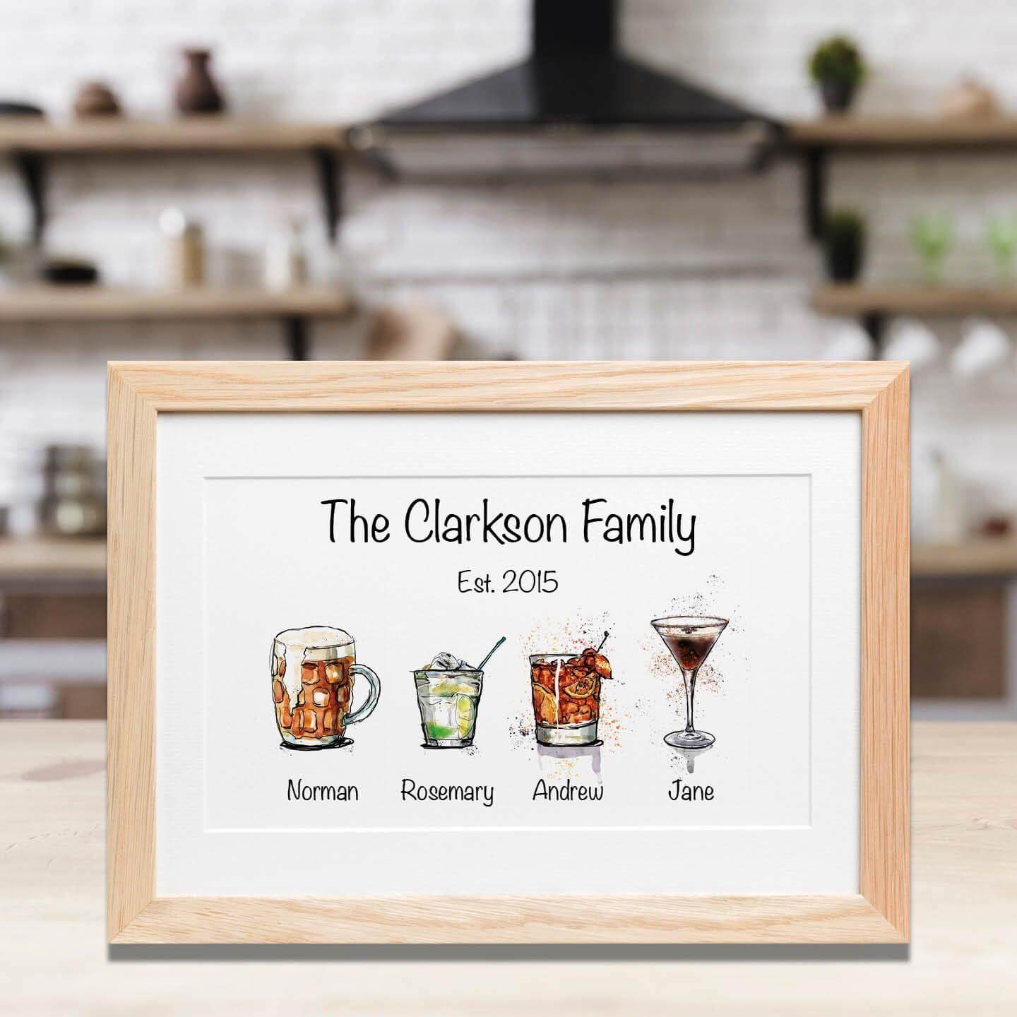 Your Family of Drinks Prints - memorology