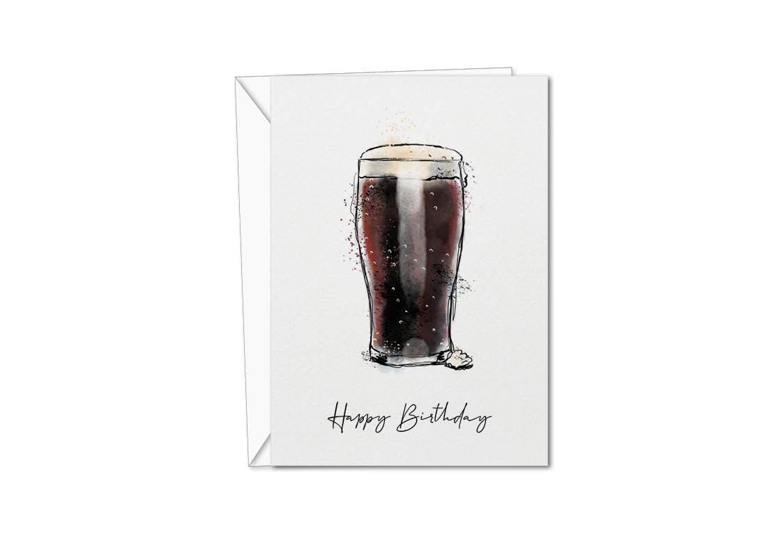 Guinness Illustration Birthday Card